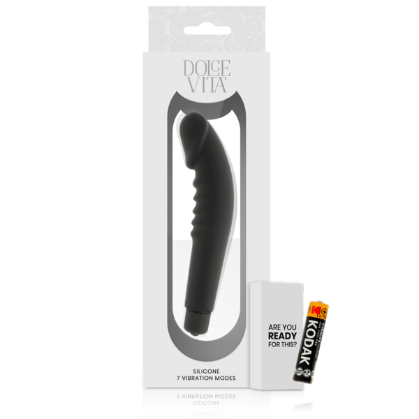 Dolce vita  realistic  pleasure vibrador silicona negro