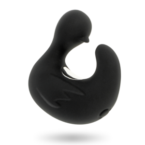 Black&silver dedal estimulador de silicona recargable duckymania