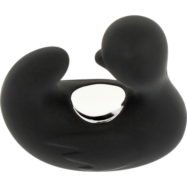 Black&silver dedal estimulador de silicona recargable duckymania
