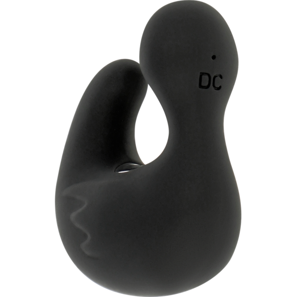 Black&silver dedal estimulador de silicona recargable duckymania