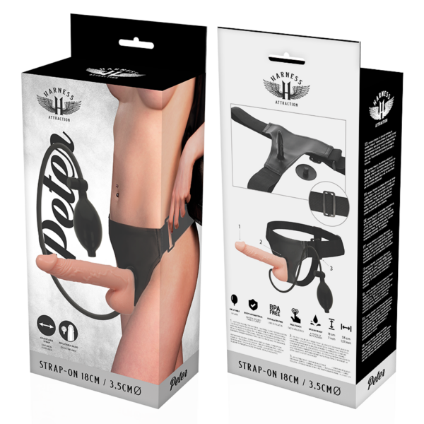 Harness attraction ?rnes peter con pene hinchable 18 x 3.5cm