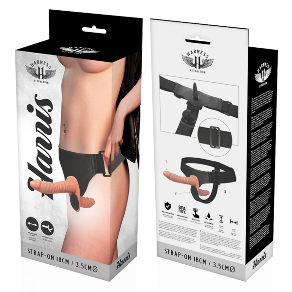 Harness attraction harris doble penetraci?n con vibracion 18 x 3.5cm