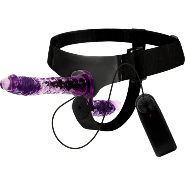 Harness attraction rodney doble penetraci?n vibrador 18 x 3.5cm