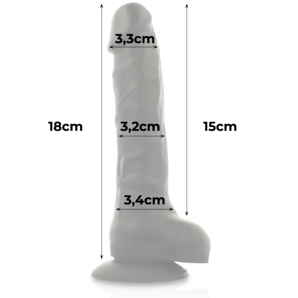 Cock miller silicona density cocksil articulable black 18cm
