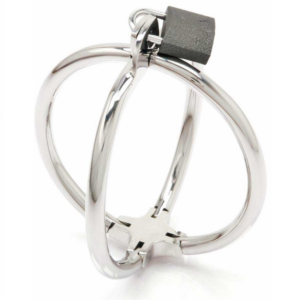 Metal hard criss cross esposa restricciones de acero inox