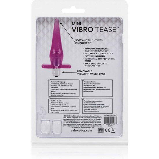 Calex plug mini vibro tease vibrador rosa