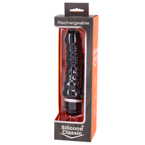 Sevencreations vibrador recargable negro 7v 18cm