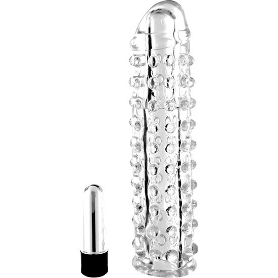 Sevencreations funda para el pene con vibraci?n transparente