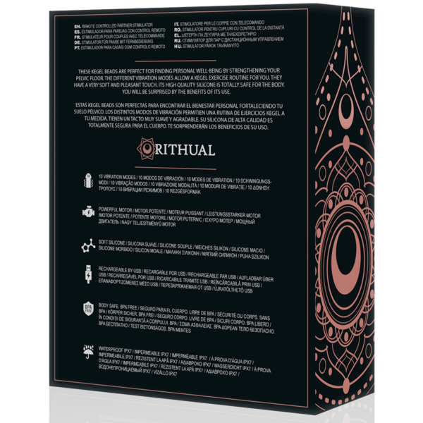 Ritual nisha bolas kegel recargables vibradoras negro