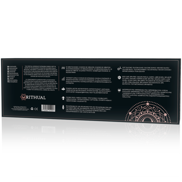 Varita ritual akasha recargable potente 2.0 negro