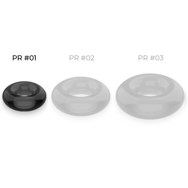 Powering super flexible y resistente anillo pene 3.5cm negro