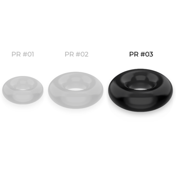 Powering super flexible y resistente anillo pene 5cm pr03 negro
