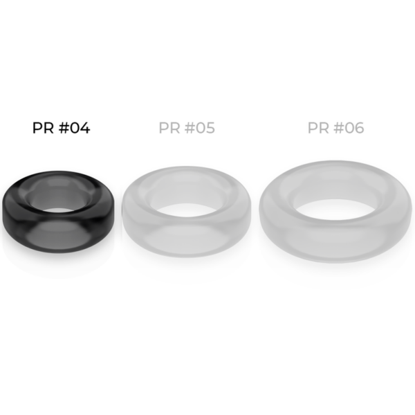 Powering super flexible y resistente anillo pene  3.8cm pr04 negro