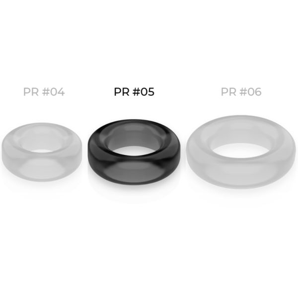 Powering super flexible y resistente anillo pene  4.8cm pr05 negro