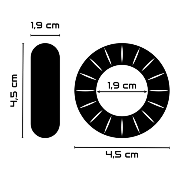 Powering super flexible y resistente anillo pene  4.5cm pr07 negro