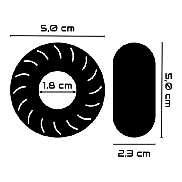 Powering super flexible y resistente anillo pene  5cm pr08 negro