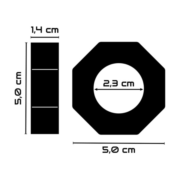 Powering super flexible y resistente anillo pene  5cm pr10 clear
