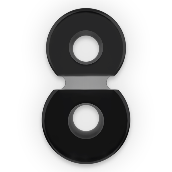 Powering super flexible y resistente anillo pene doble pr09 negro