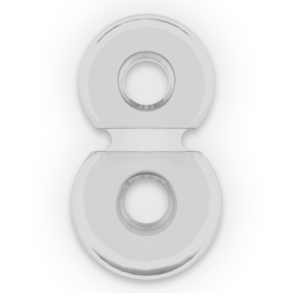 Powering super flexible y resistente anillo pene doble pr09 clear