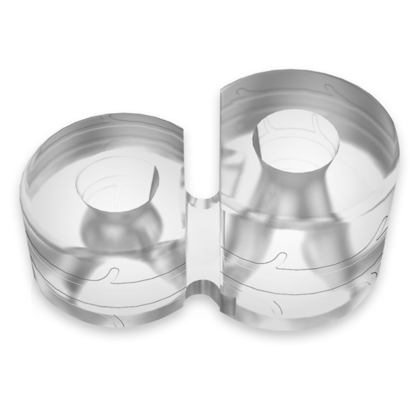 Powering super flexible y resistente anillo pene doble pr09 clear