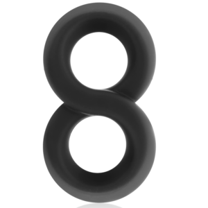 Powering super flexible y resistente anillo pene y testiculos  pr12  negro