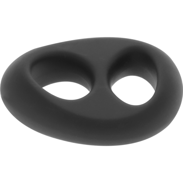Powering super flexible y resistente anillo pene y testiculos pr13 negro