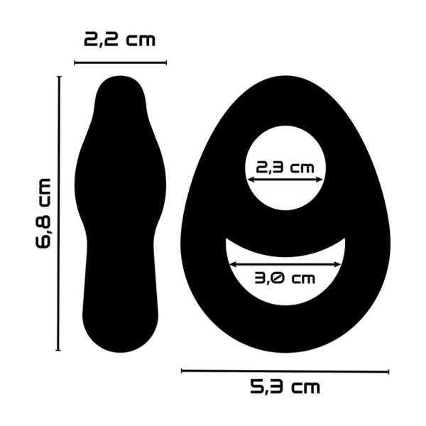 Powering super flexible y resistente anillo pene y testiculos pr14 negro