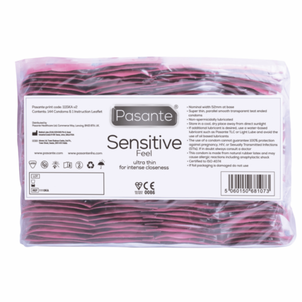 Pasante preservativos sensitive ultrafino 144 unidades