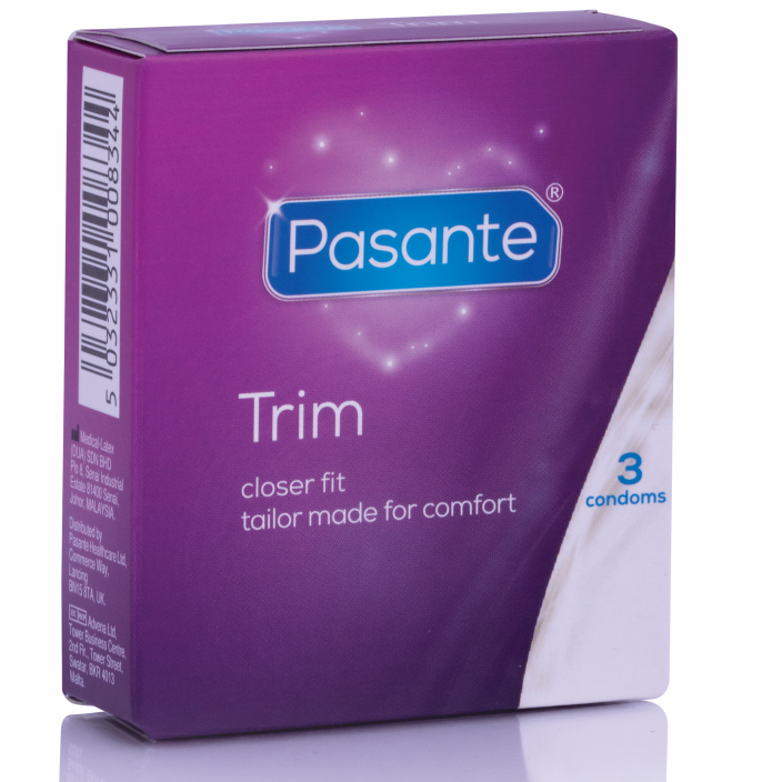 Pasante preservativos trim m?s delgado 3 unidades