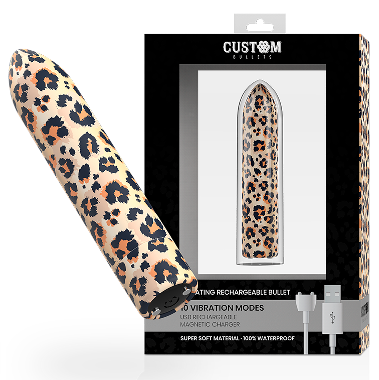 Custom bullets bala recargable leopard 10 intensidades