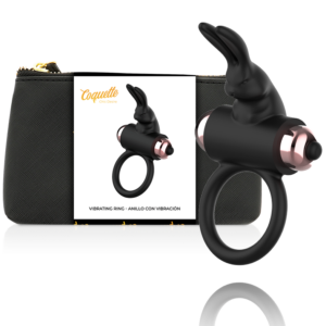 Coquette cock ring anillo vibrador negro / gold