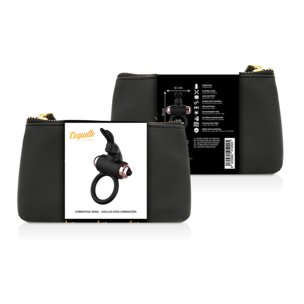 Coquette cock ring anillo vibrador negro / gold