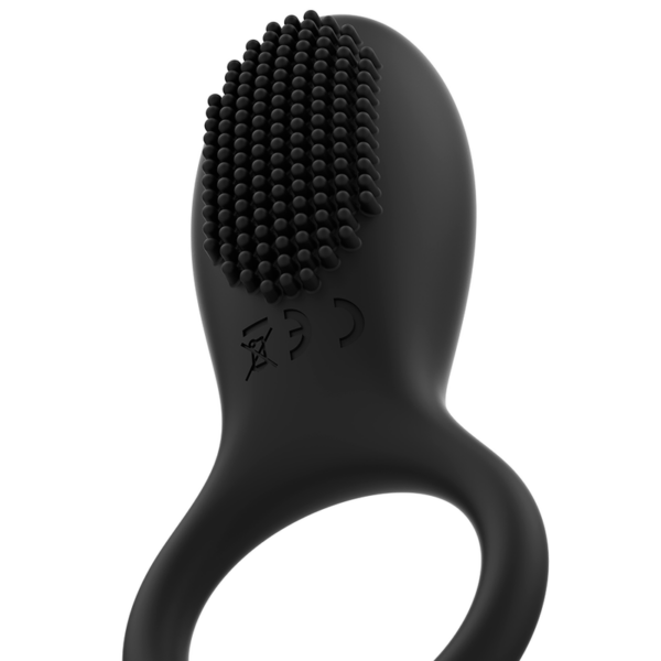 Coquette anillo vibrador control remoto recargable negro / gold