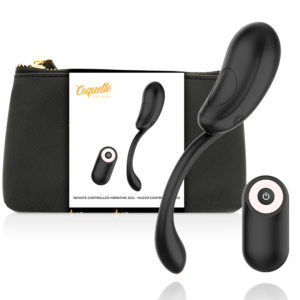 Coquette huevo control remoto recargable negro / gold