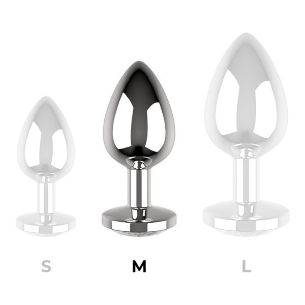 Coquette plug anal de metal talla m cristal clear 3.5 x 8cm