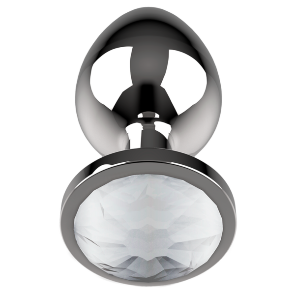 Coquette plug anal de metal talla m cristal clear 3.5 x 8cm