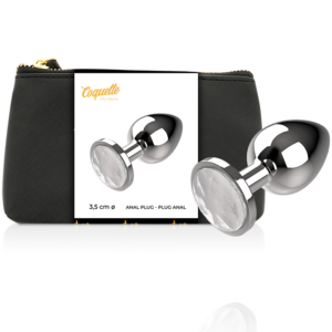 Coquette plug anal de metal talla m cristal clear 3.5 x 8cm
