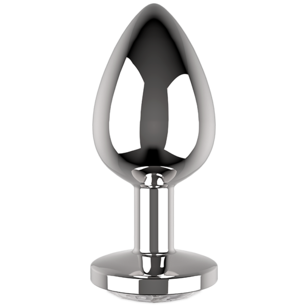 Coquette plug anal de metal talla m cristal clear 3.5 x 8cm