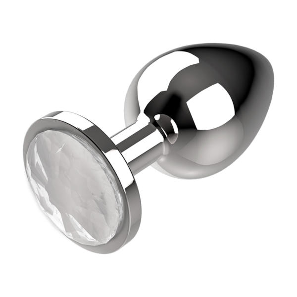 Coquette plug anal de metal talla m cristal clear 3.5 x 8cm