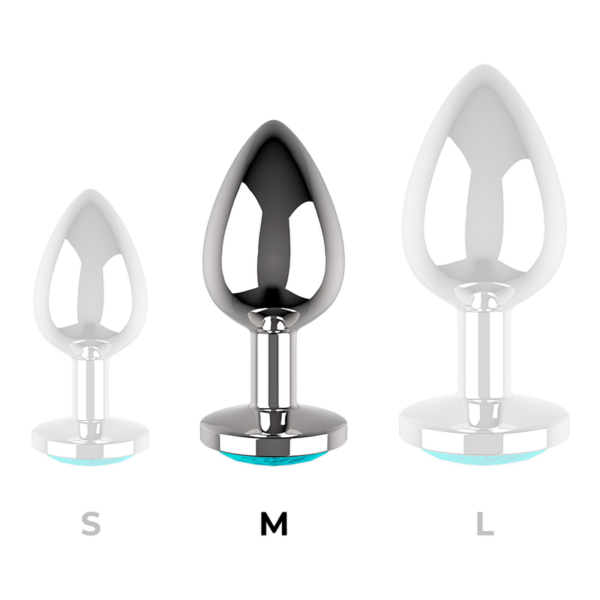 Coquette plug anal de metal talla m cristal blue 3.5 x 8cm
