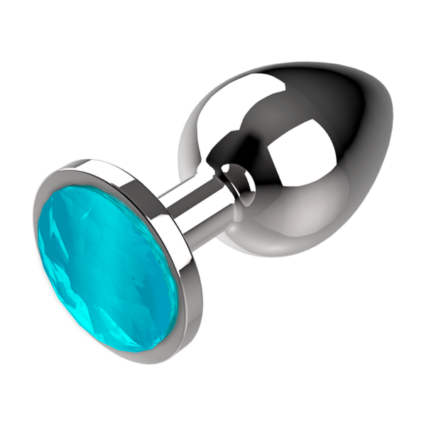 Coquette plug anal de metal talla m cristal blue 3.5 x 8cm