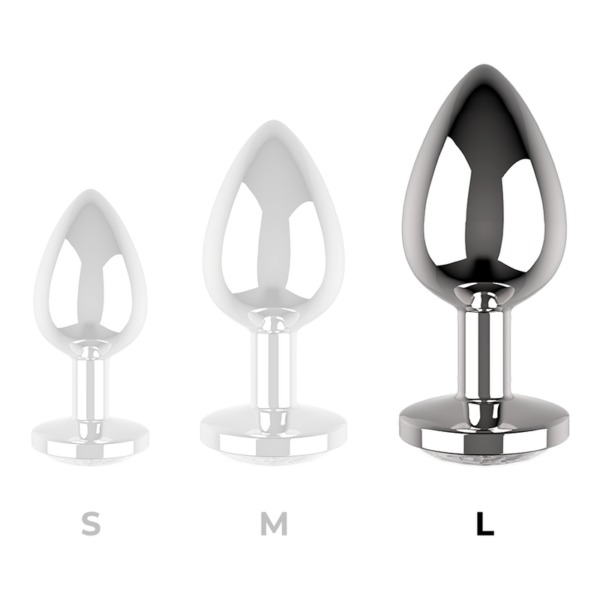 Coquette plug anal de metal talla l cristal clear 4 x 9cm