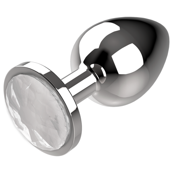 Coquette plug anal de metal talla l cristal clear 4 x 9cm