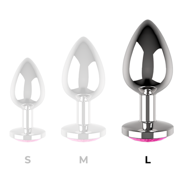 Coquette plug anal de metal talla l cristal pink 4 x 9cm