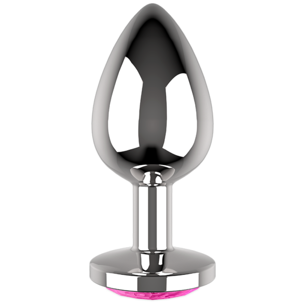 Coquette plug anal de metal talla l cristal pink 4 x 9cm