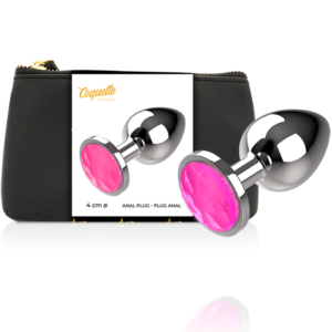 Coquette plug anal de metal talla l cristal pink 4 x 9cm