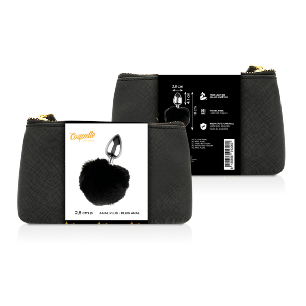 Coquette plug anal de metal talla l 2.8 x 4.1 cm