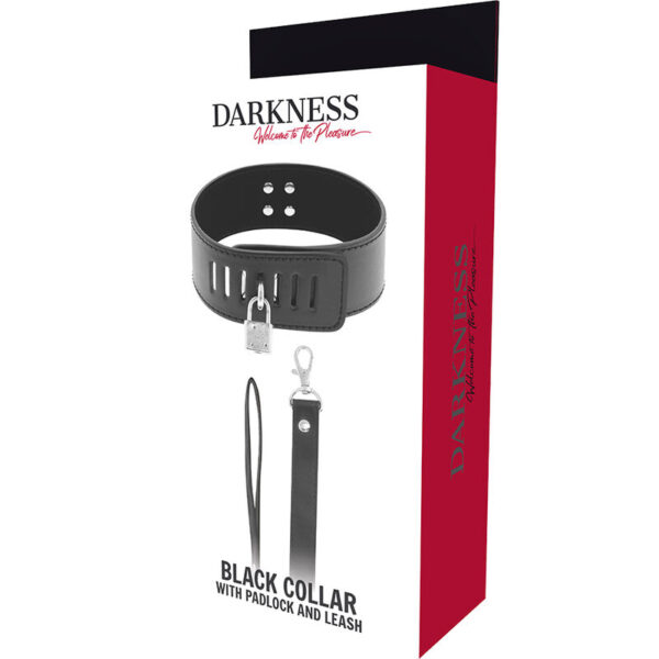 Dark ness collar bdsm con candado negro