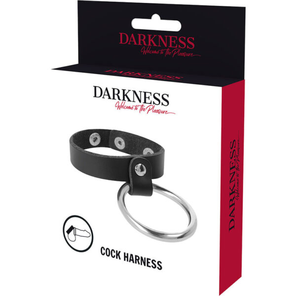 Darkness anillo de metal para el pene y test?culos