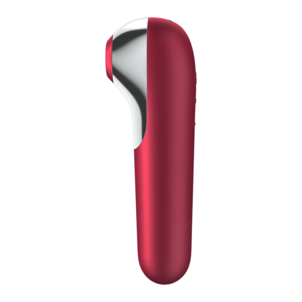 Satisfyer dual love vibrador y succionador con aire pulsado rojo